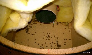 Underneath the fiber glass absorption... Underneath the fiber glass absorption...